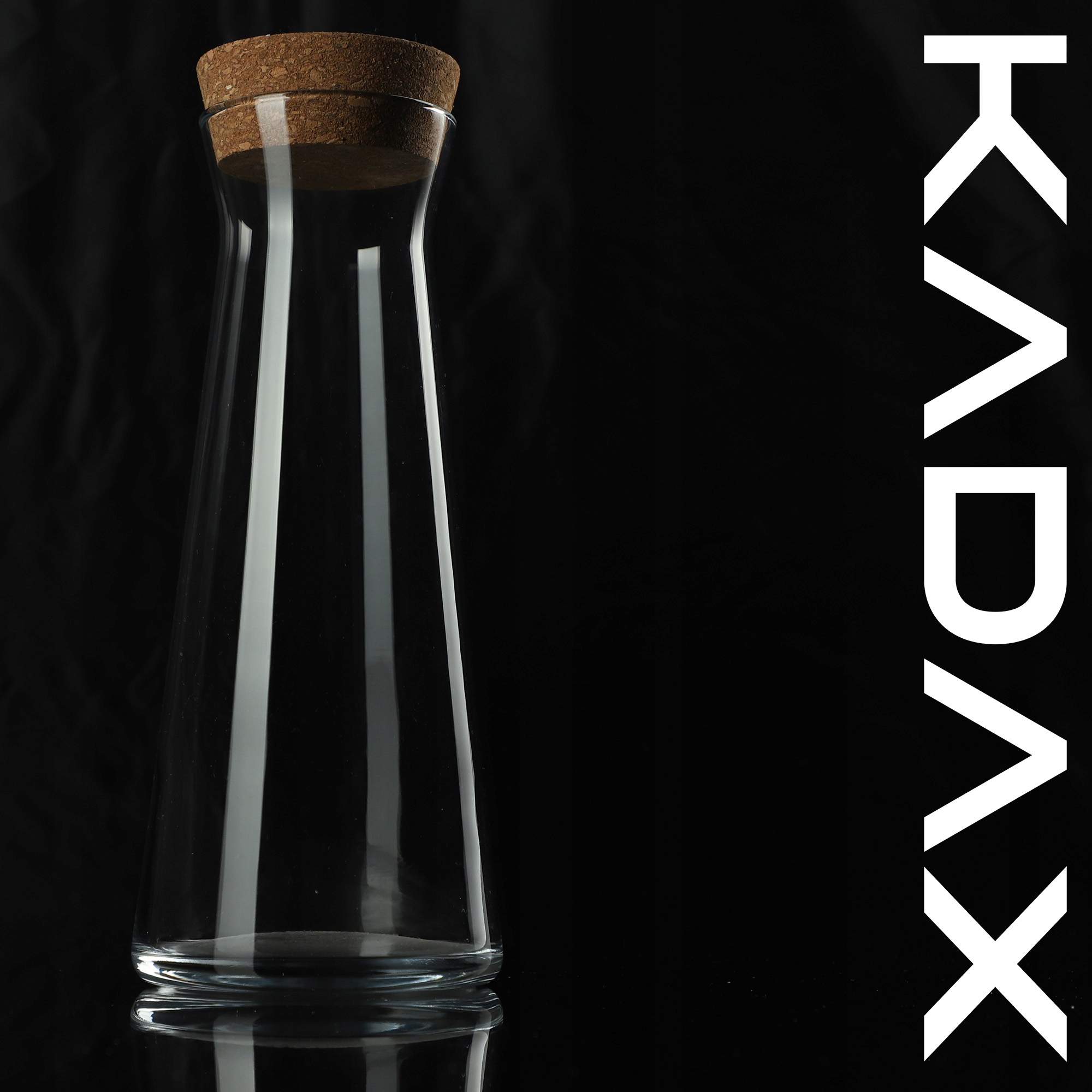 KARAFKA SZKLANA NA WODĘ DZBANEK Z KORKIEM NA LEMONIADĘ SOK 1L Pojemność 1 l