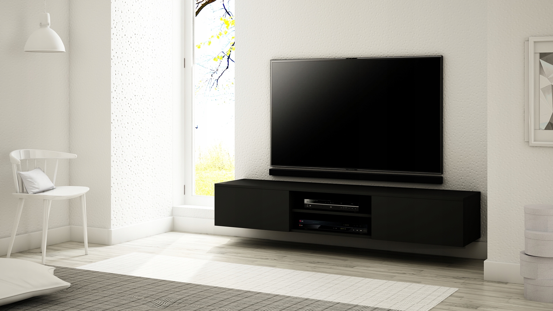 WISZĄCA SZAFKA RTV 180 MAT, RÓŻNE KOLORY! HIT!! Wykończenie matowe