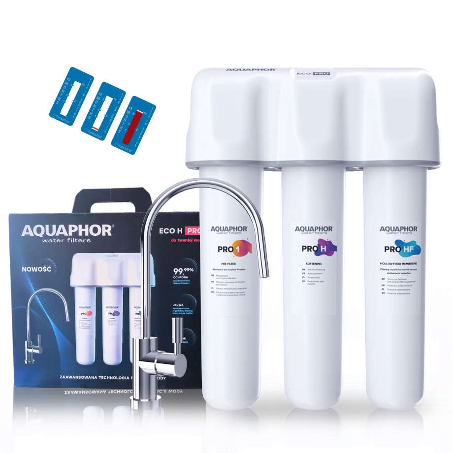 Filtr zmiękczający wodę Aquaphor Eco H Pro pod zlew wskaźnik