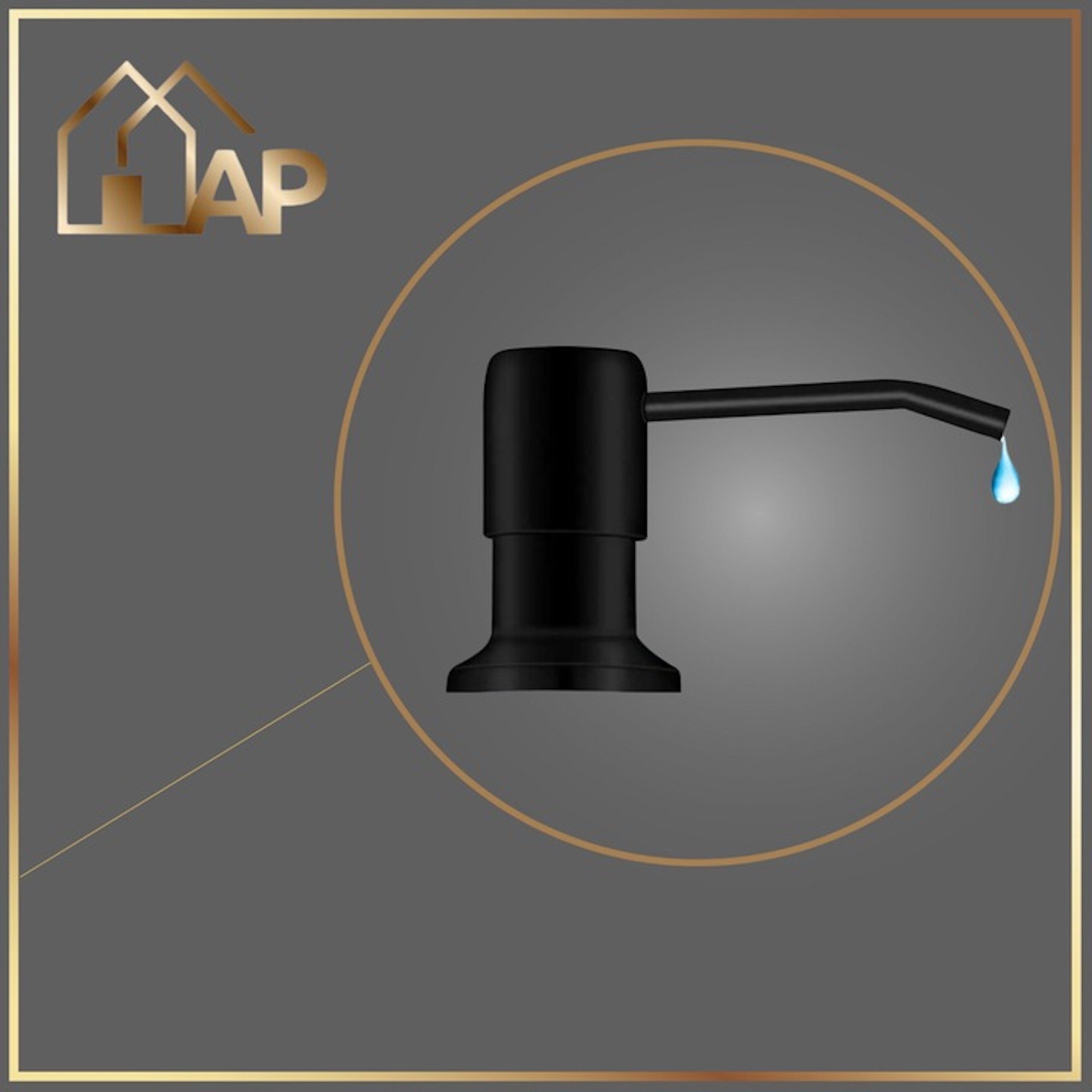 Dozownik Kuchenny Czarny Do Płynu Do Mycia Naczyń Zlewozmywak Zlew Kod producenta DOZ-bk