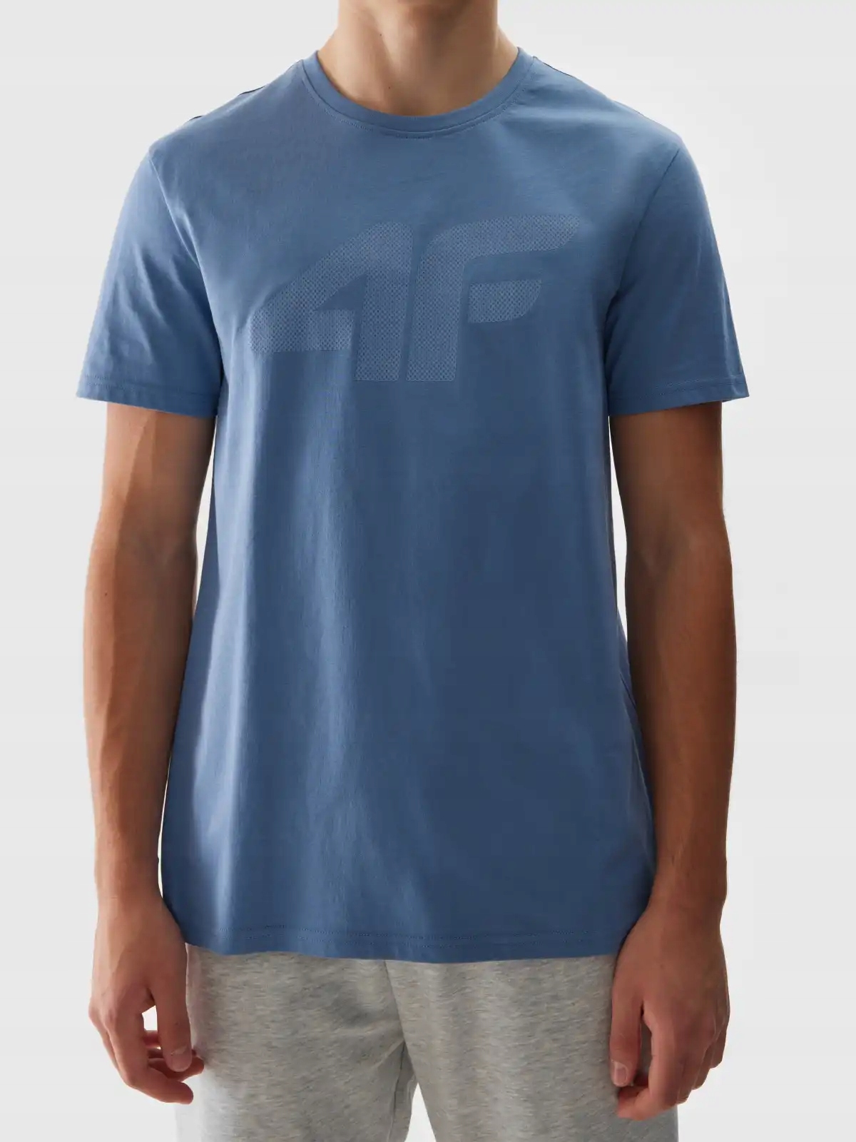 KOSZULKA MĘSKA 4F T-SHIRT SPORTOWY BAWEŁNA ZESTAW 2SZT. M Dekolt okrągły
