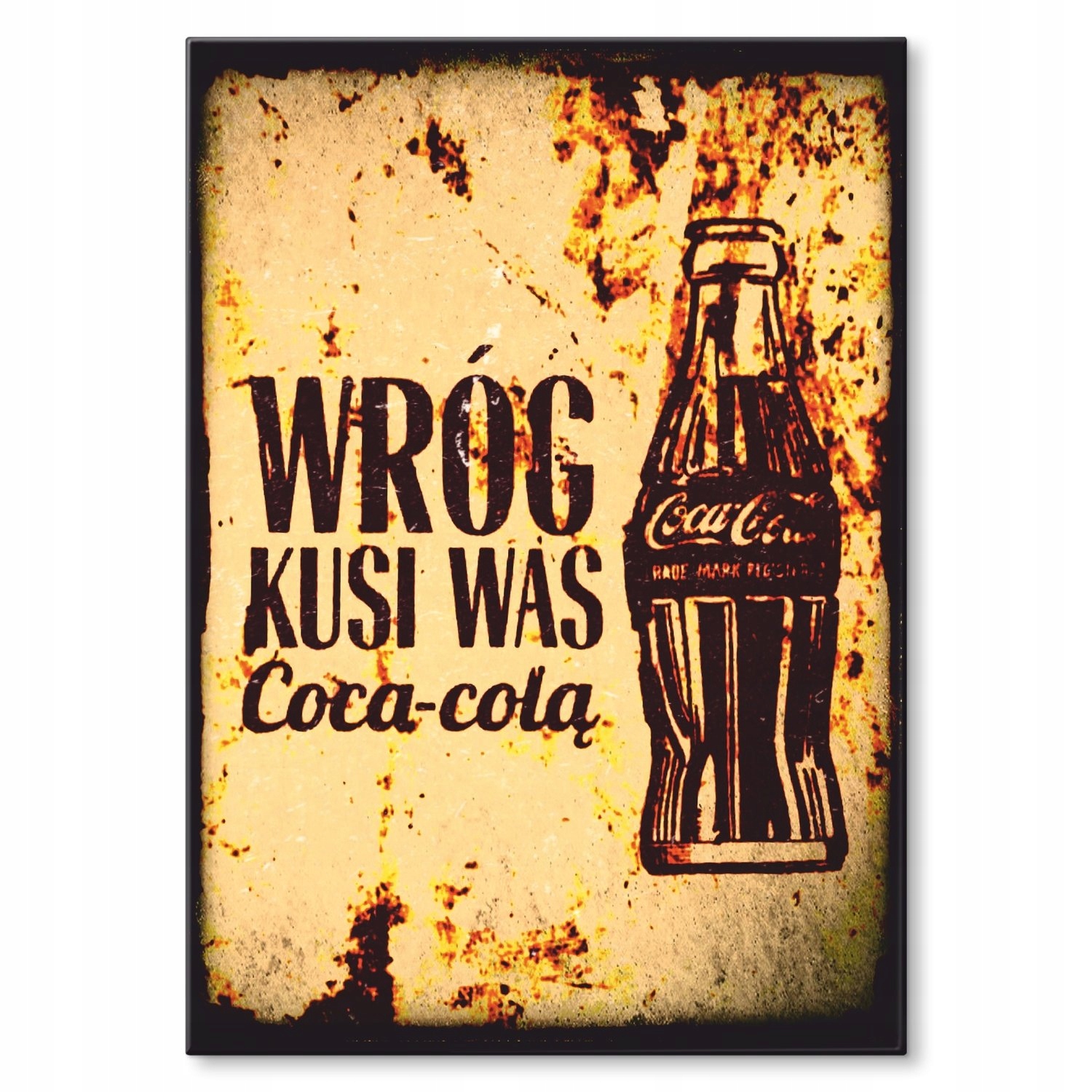 Kovový plakát Nepřítel láká Coca-colu Dárek 42 x 59 cm