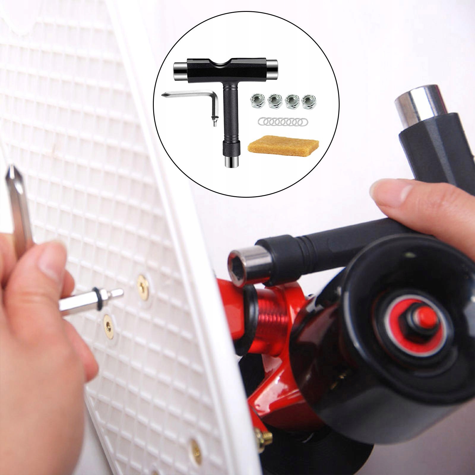 Skate Tools Kit Skateboard Tool Wrench Spanner Model Długie deski do deskorolek Cross Allen Scredriver