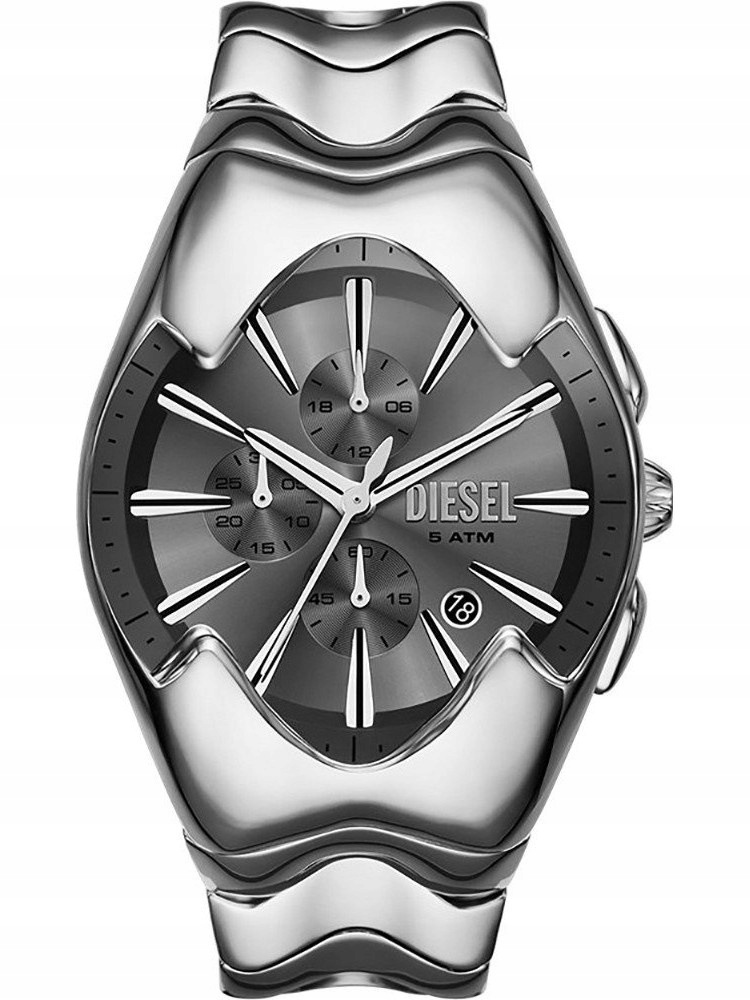 Pánské Hodinky Diesel DZ4683 Stříbrný Náramek Chronograf 50 M Pro Kluka