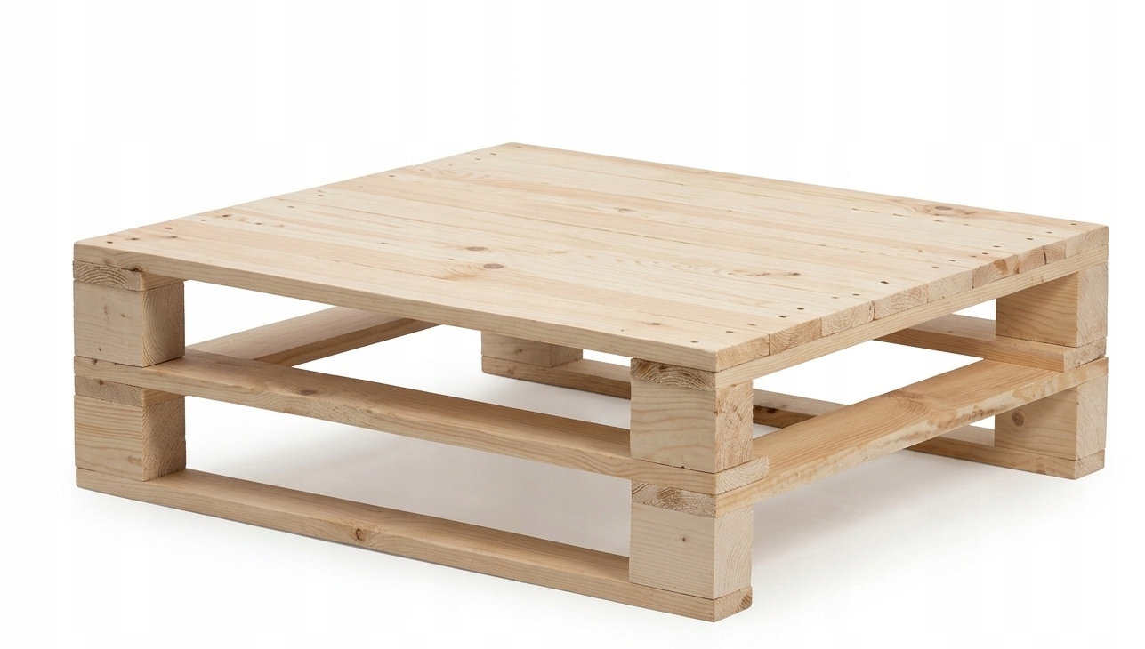 Dřevěný stolek 60 x 60 cm Zahradní nábytek Terasa Balkon Paletový stolek