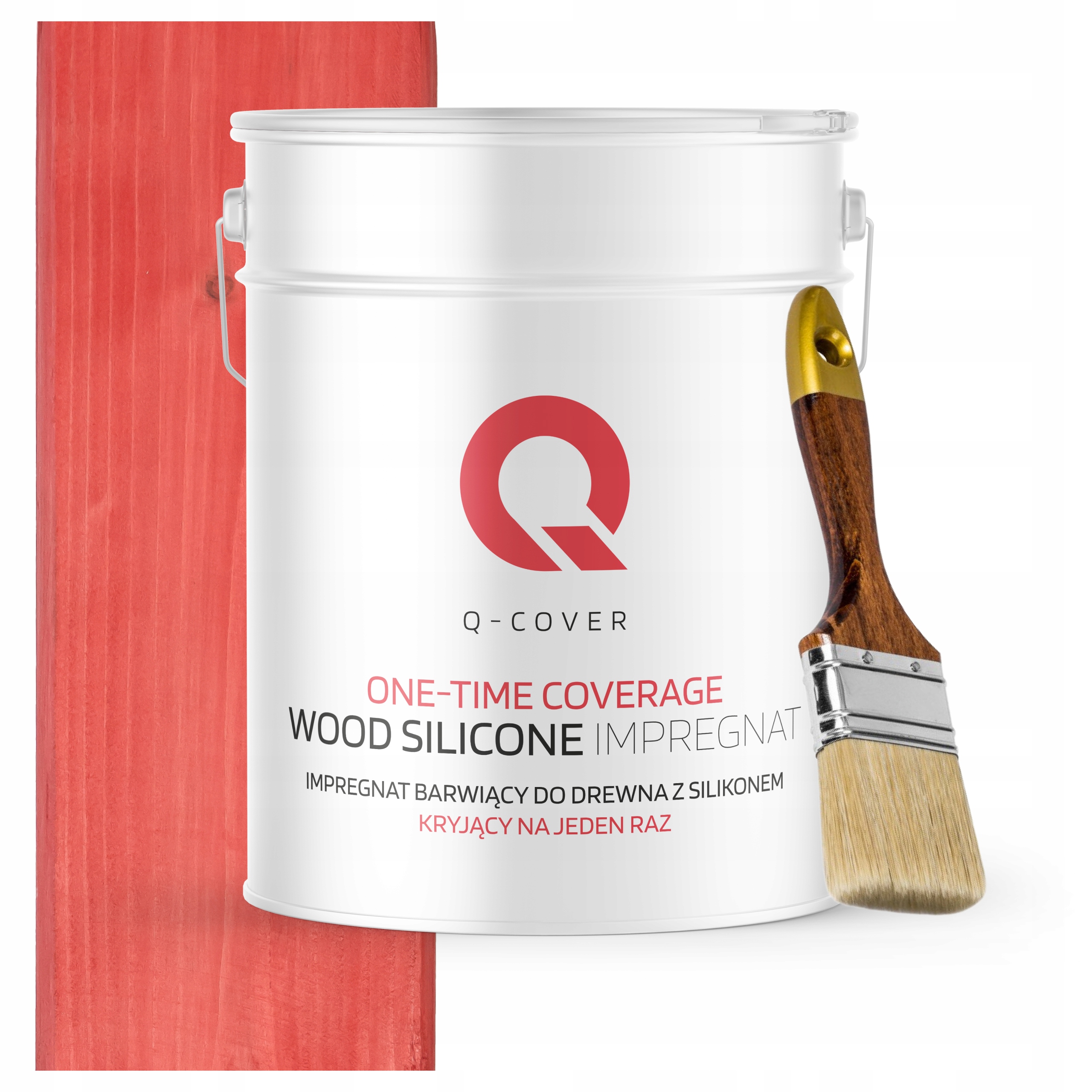 Barva Impregnát na dřevo Ochrana a barva v jednom 10L Růže Štětec