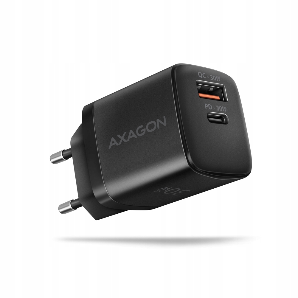 Axagon Sil wallcharger 2x port (usb-a Usb-c), 30W ACU-PQ30