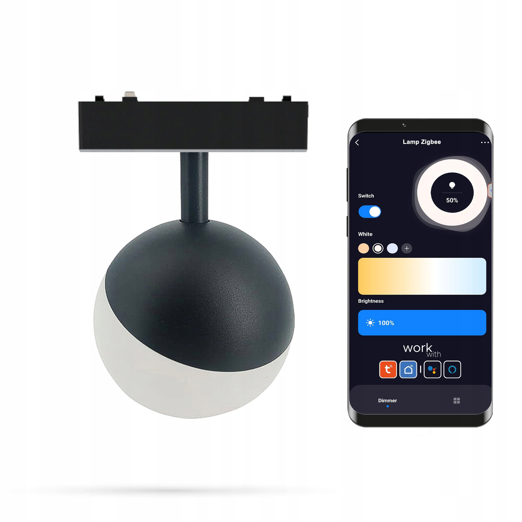 Lampa Zigbee Tuya Kula 6W D Slim Track 48VDC 3000-6000K