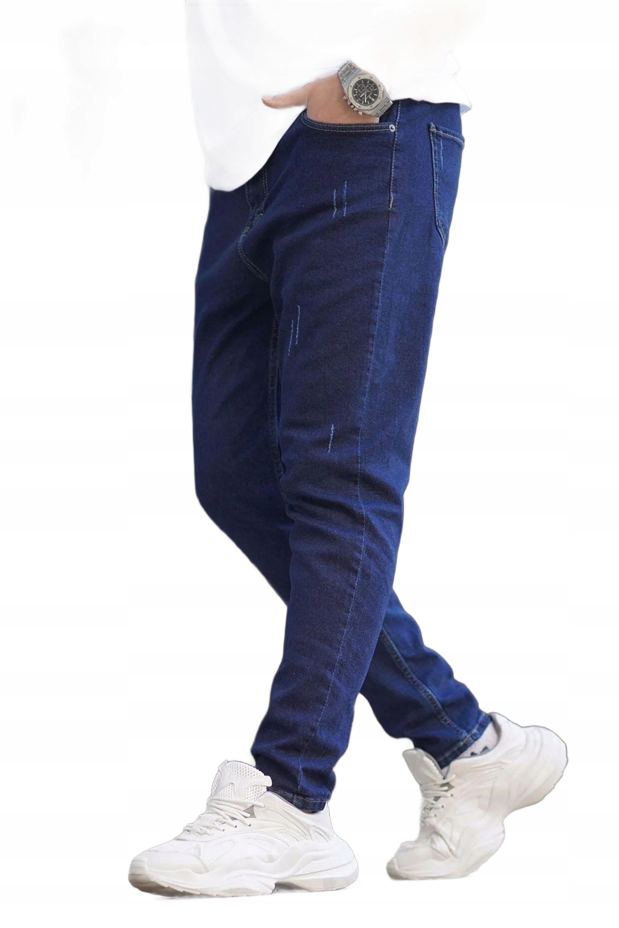 Madmext Pánské Džíny Trubičky Modré S Oděrkami 30 5DA