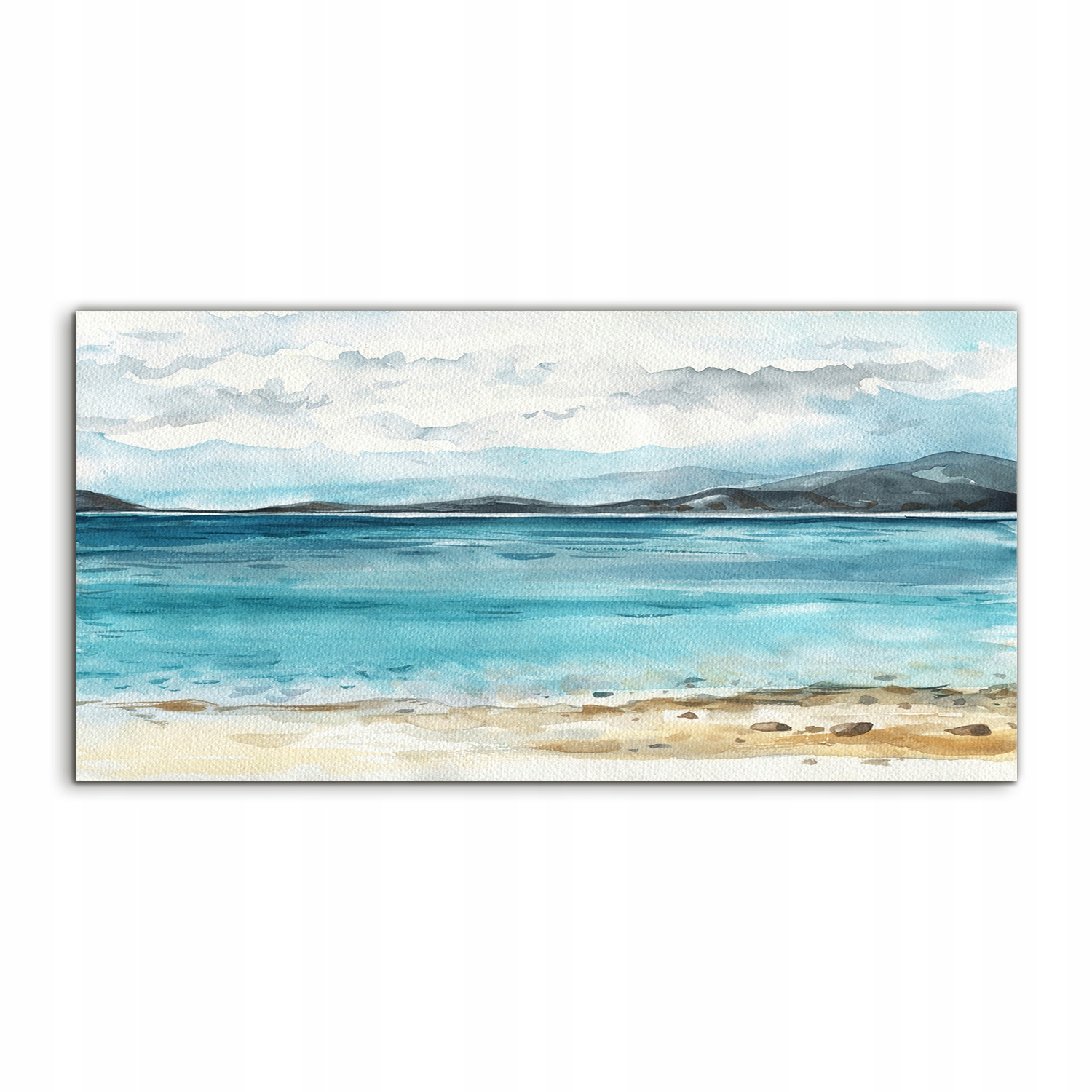 Akrylový obraz 100x50 s grafikou Akvarely oceán more