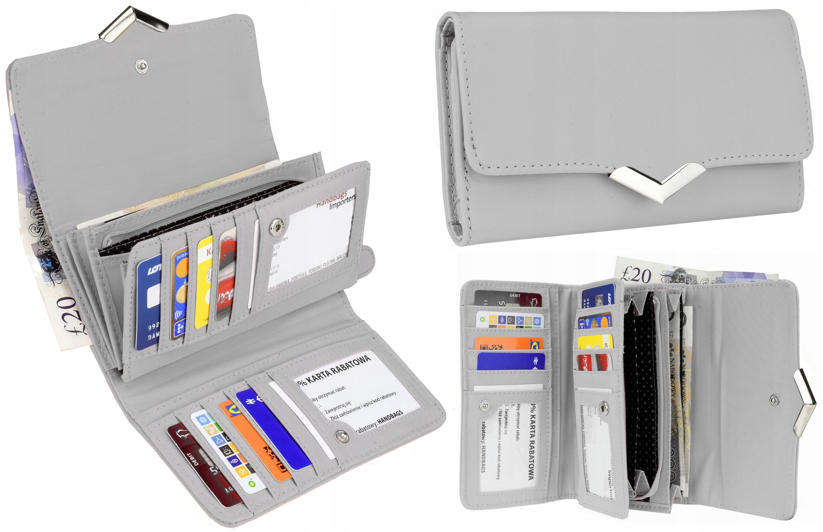 

Portfel Damski Skórzany Pojemny Portmonetka PS173