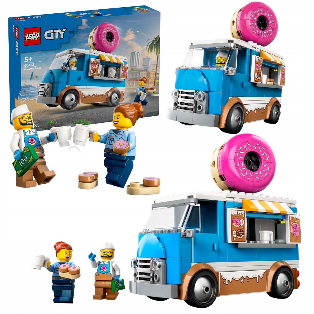 Lego City 60452 Město Nákladní auto s koblihami Mobilní kobliha Cukrárna