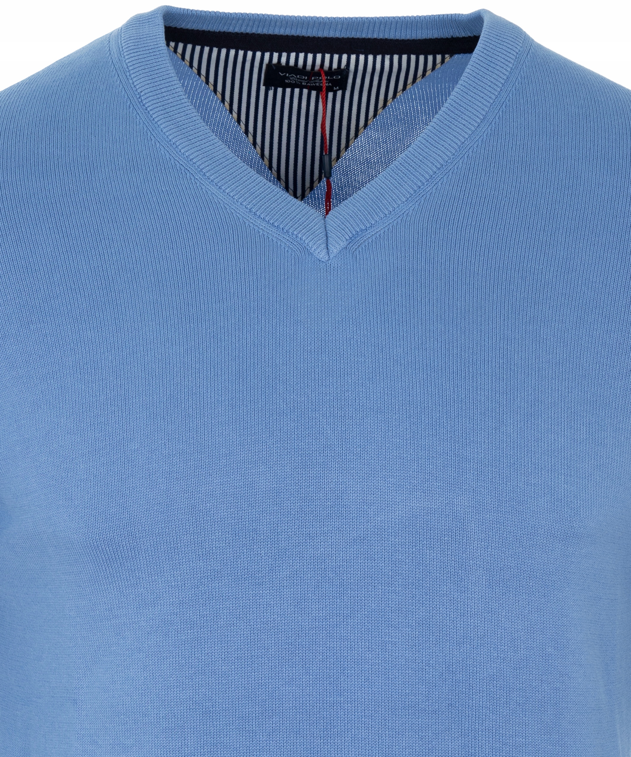 SWETER ELEGANCKI WYSOKA JAKOŚĆ 100%BAWEŁNA W SEREK NIEBIESKI VIADI POLO XXL Marka inna