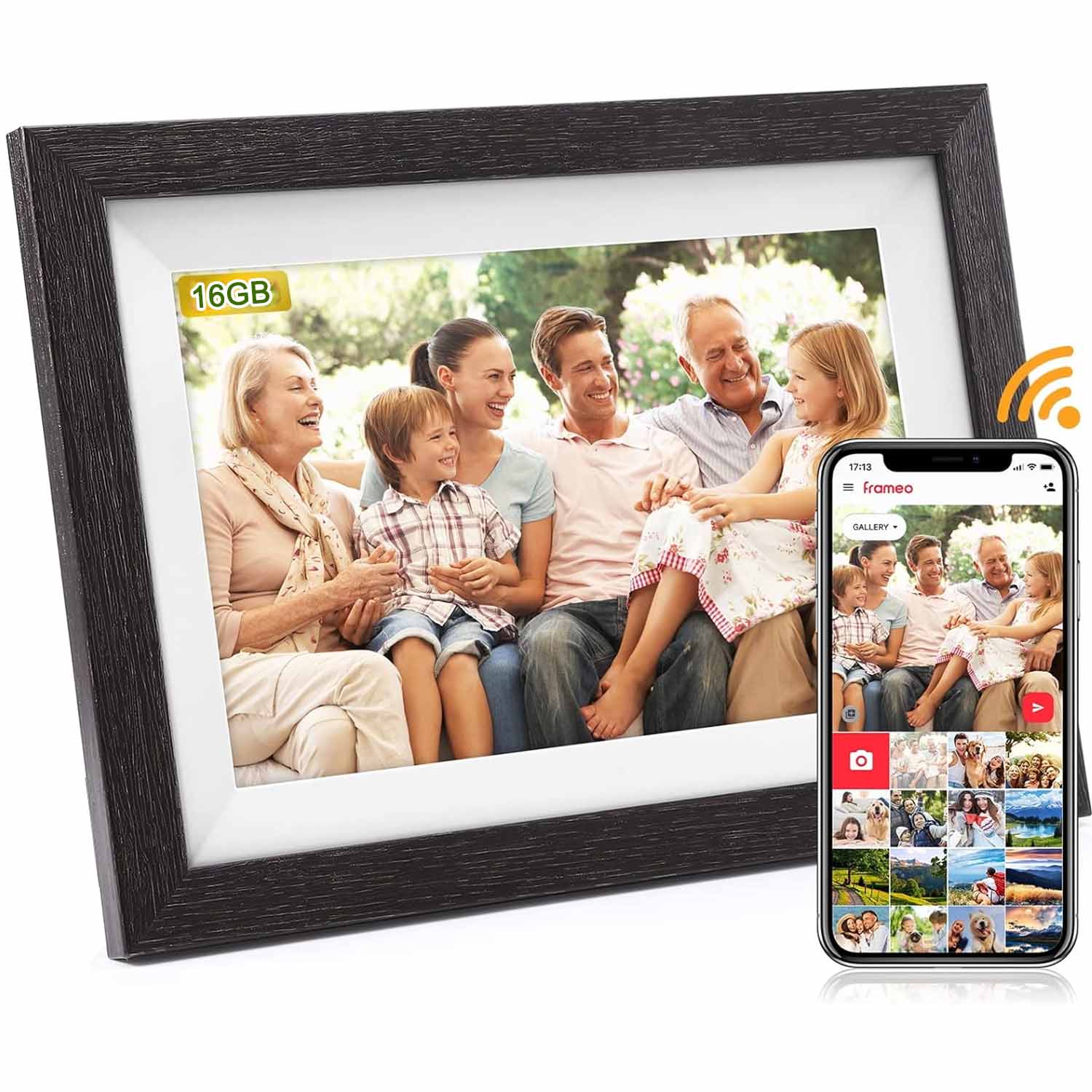 Rámeček Digitální Na Fotografie Frameo 10,1" Fotorámeček Kvalita Videa Polsko Hd Foto