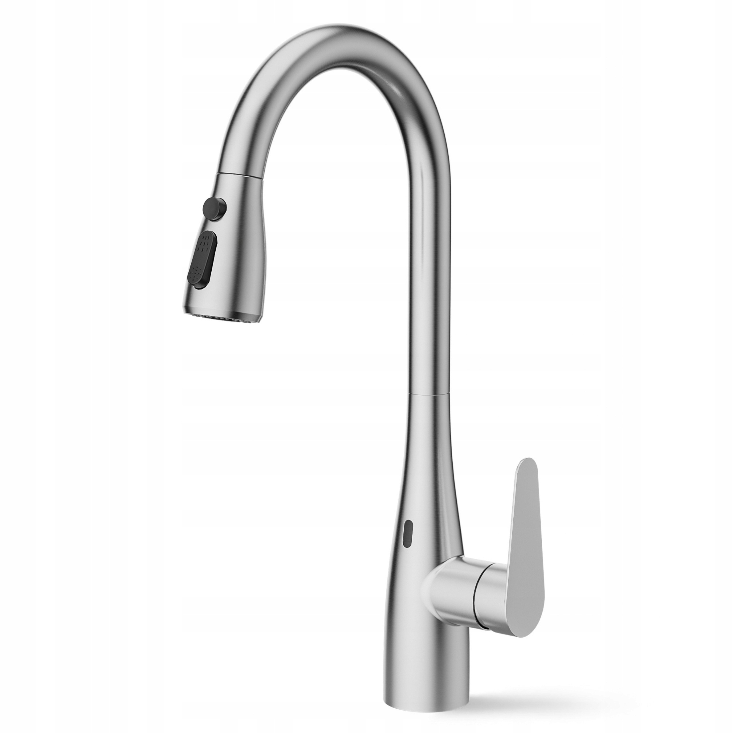 Bezdotyková Kuchynská Batéria Inox S Výsuvným Výtokom, Výška 450 MM