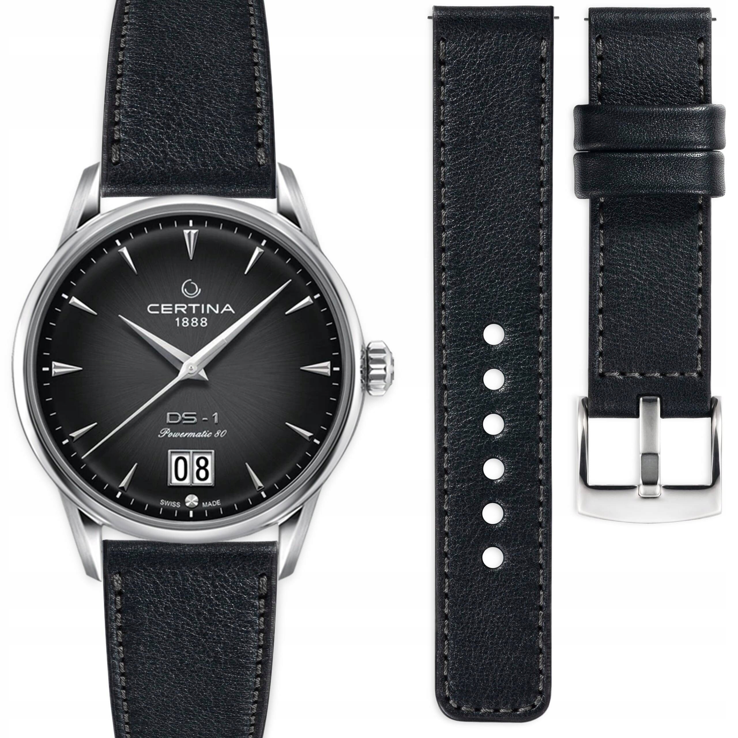 Kožený řemínek pro hodinky Certina DS-1 Big Date C029.426.16.051.00 moVear