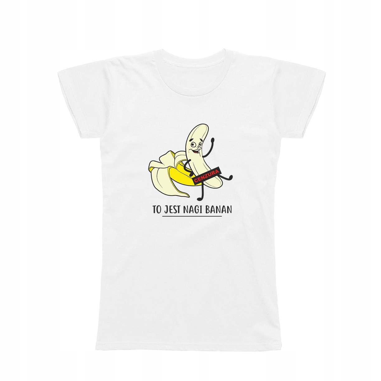 

S - Koszulka T-shirt Nagi Banan Cenzura Śmieszna