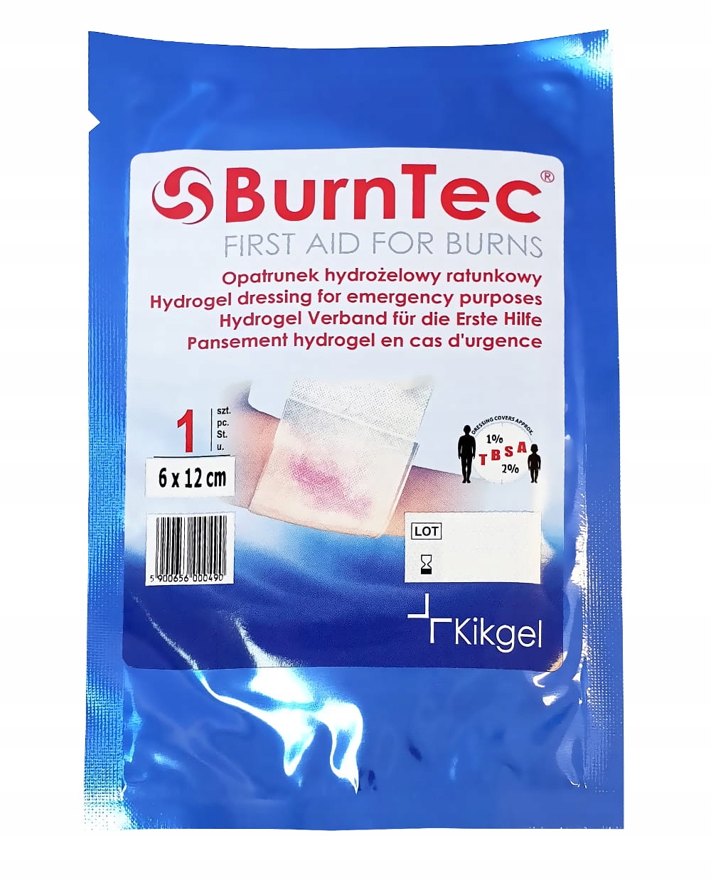 

Opatrunek hydrożelowy ratunkowy BurnTec 6x12 cm