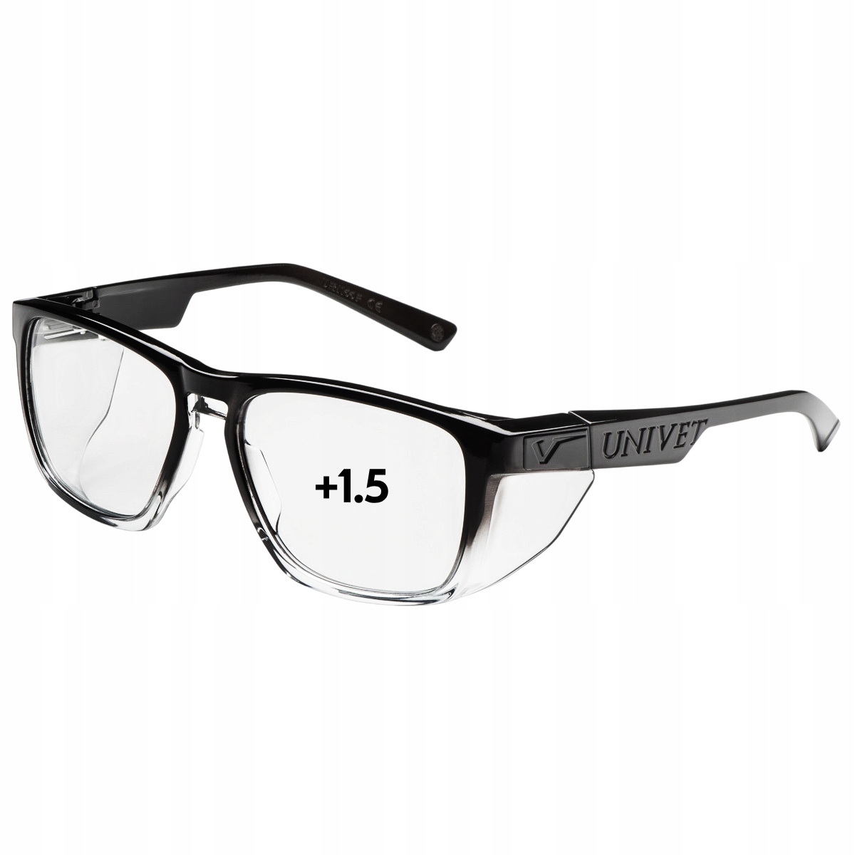Okulary Robocze Korekcyjne Z Ochroną Boczną Univet Mod.571 UV400 +1.5 As