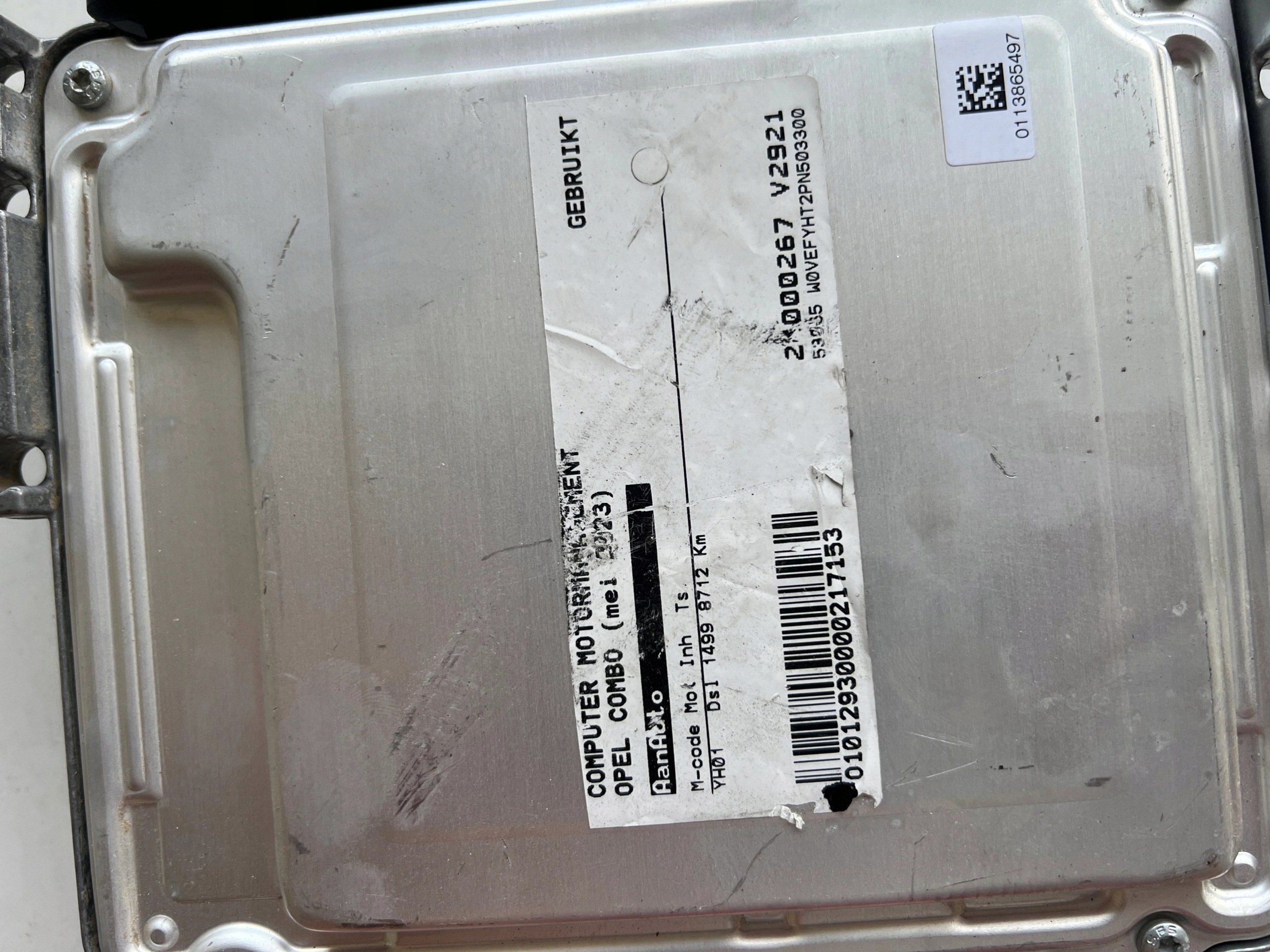 OPEL COMBO E 0281039555 9851888980 9850563780 4740016052 computer ECU
