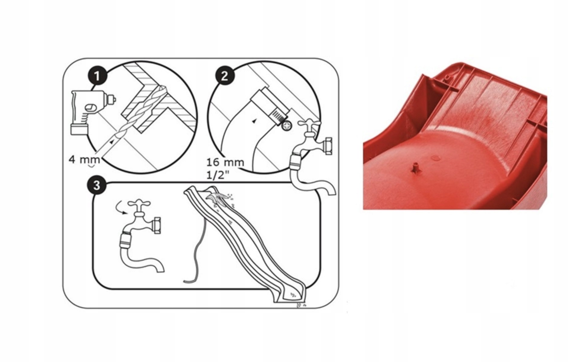 Ślizg Zjeżdżalnia Ślizgawka Wodna 3m TSURI zie-jab Wiek dziecka 3 lata +