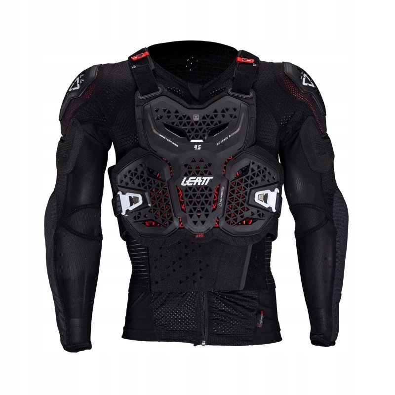 Tričko S Chráničmi Leatt 4.5 Evo Black (166-172 CM) M