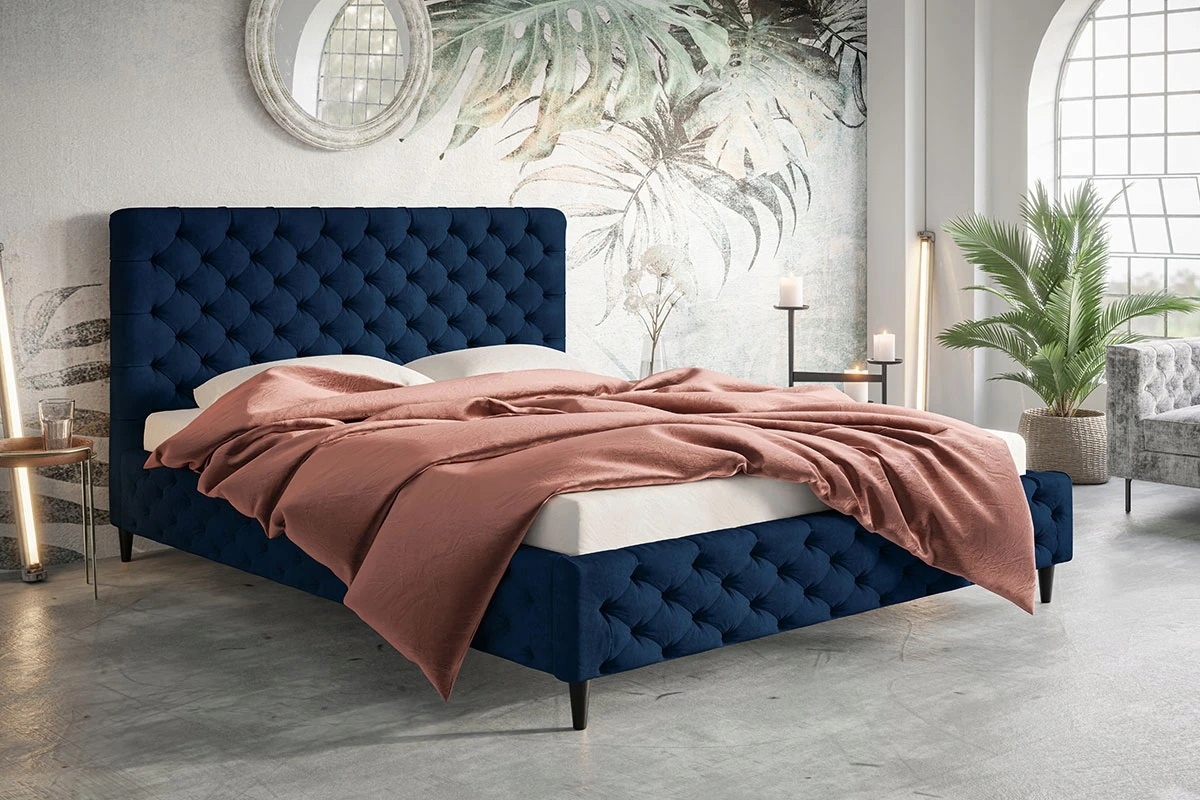 Łóżko tapicerowane Infinity 140x200 stelaż Marka Goodnight