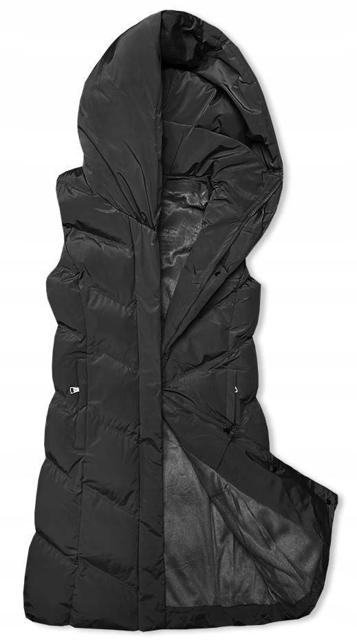 Dámská Vesta Kapuce 23-011, černá, velikost S (36)