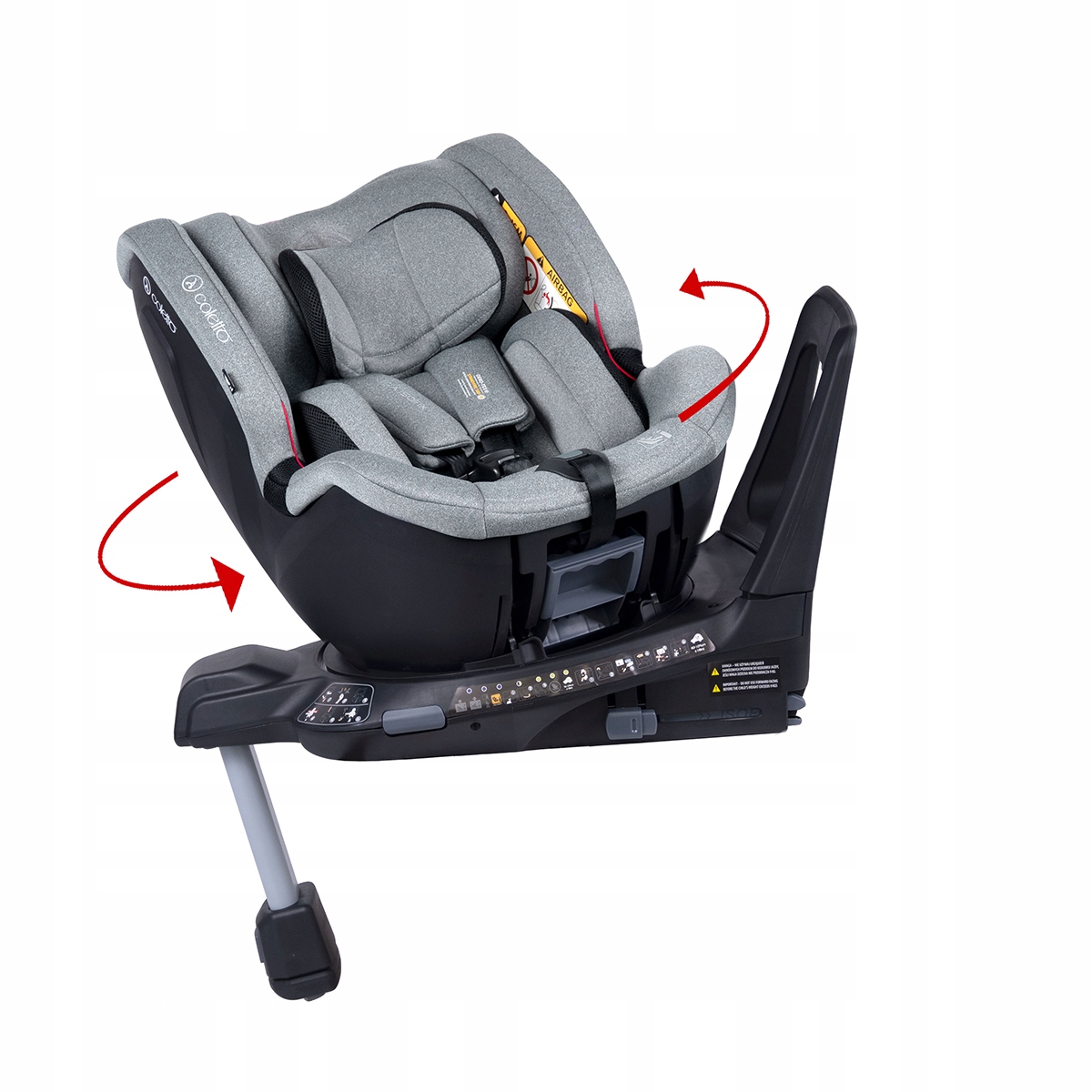 COLETTO SINTRA I-SIZE FOTELIK ISOFIX 0-18KG BLACK Mocowanie fotelika względem kierunku jazdy przodem i tyłem do kierunku jazdy