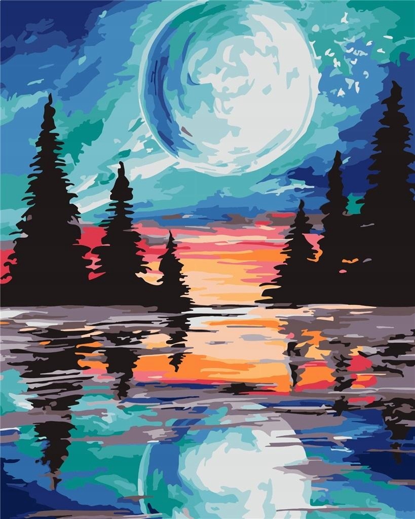 Malování Podle Čísel Úplněk 40X50CM