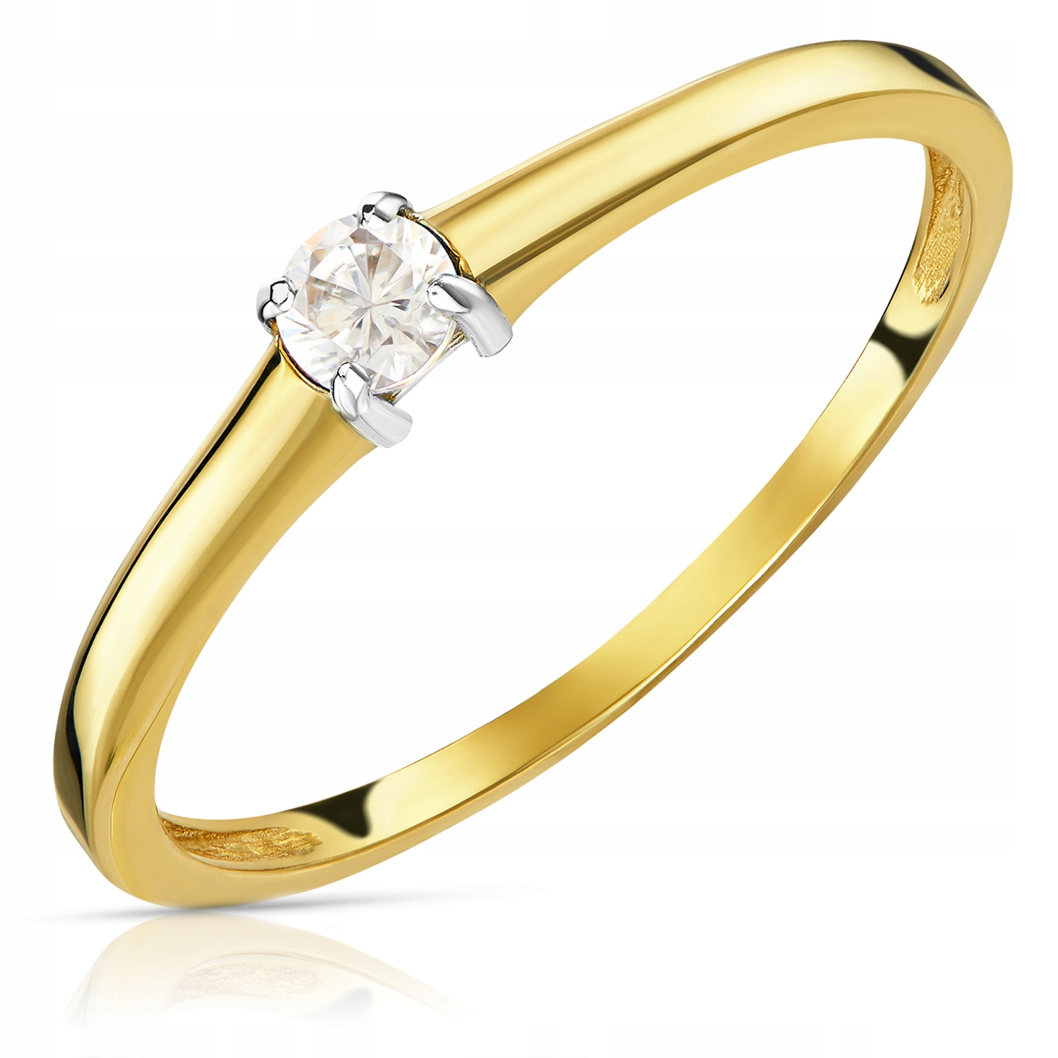 

Złoty Pierścionek Zaręczynowy 333 8K Cyrkonia r15