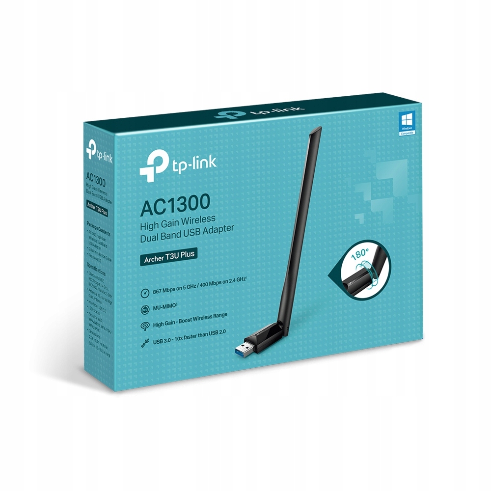 Tp-link Archer T3U Plus Karta sieciowa Ieee 802.11b Ieee 802.11a