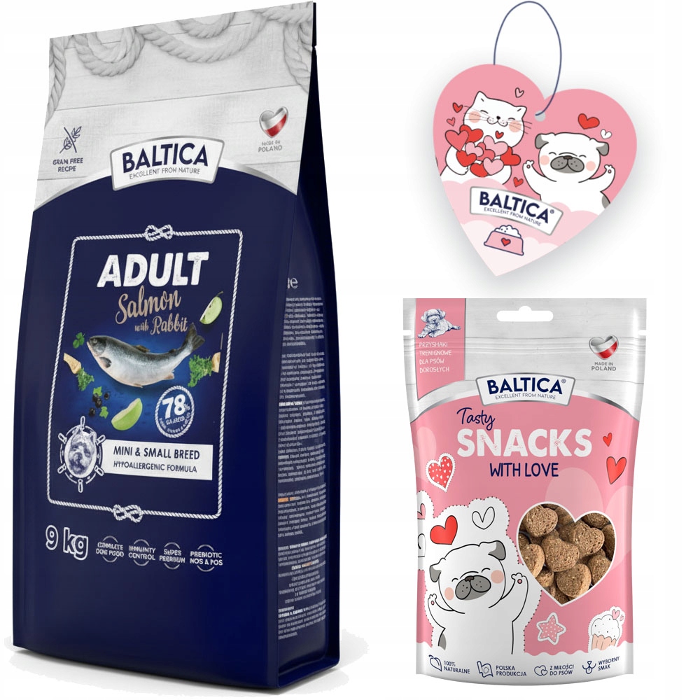 Baltica Adult Salmon With Rabbit Łosoś Z Królikiem Xs/s 9kg Dla Małych Ras