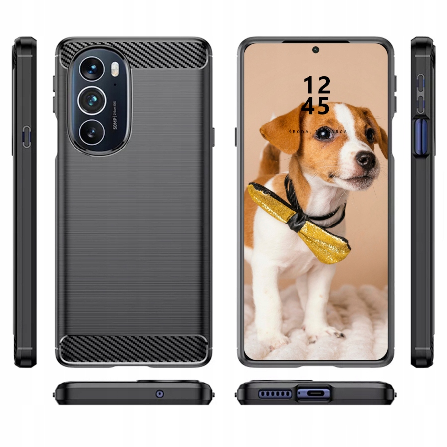 

Case Etui Karbon 2x Szkło Do Motorola Edge 30 Pro