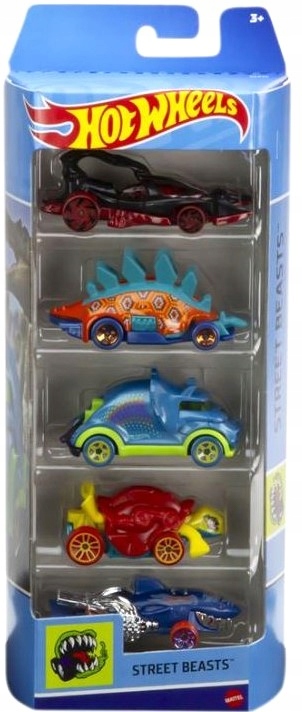 Hot Wheels Street Beasts Samochodziki Mattel 5 sztuk