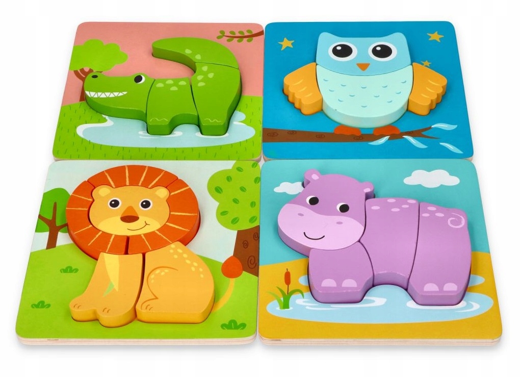 

Zabawki dla małych dzieci 1+ Zwierzątka Puzzle 3D