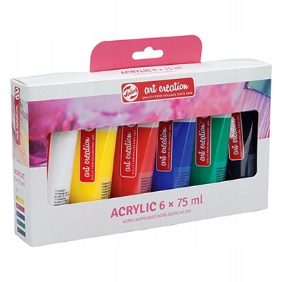 Akrylové barvy Art Creation, Talens 6 x 75 ml