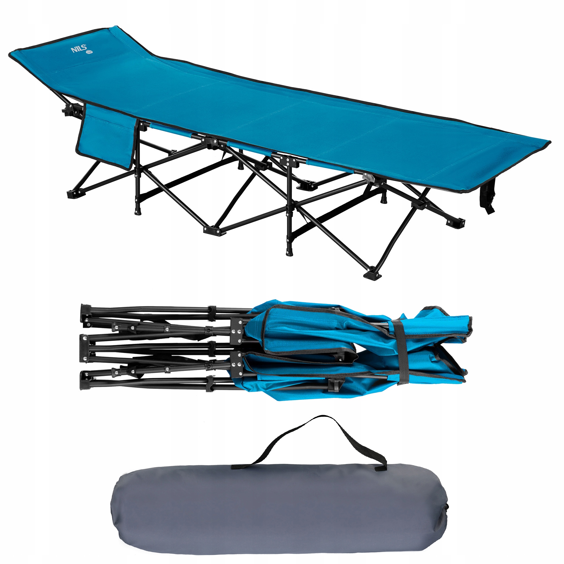 Skládací turistická postel Nils NC2701 188x67 cm ocelová