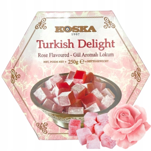 LOKUM RÓŻANE KOSKA Rachatłukum TURECKIE 250 g galaretki • Cena, Opinie ...