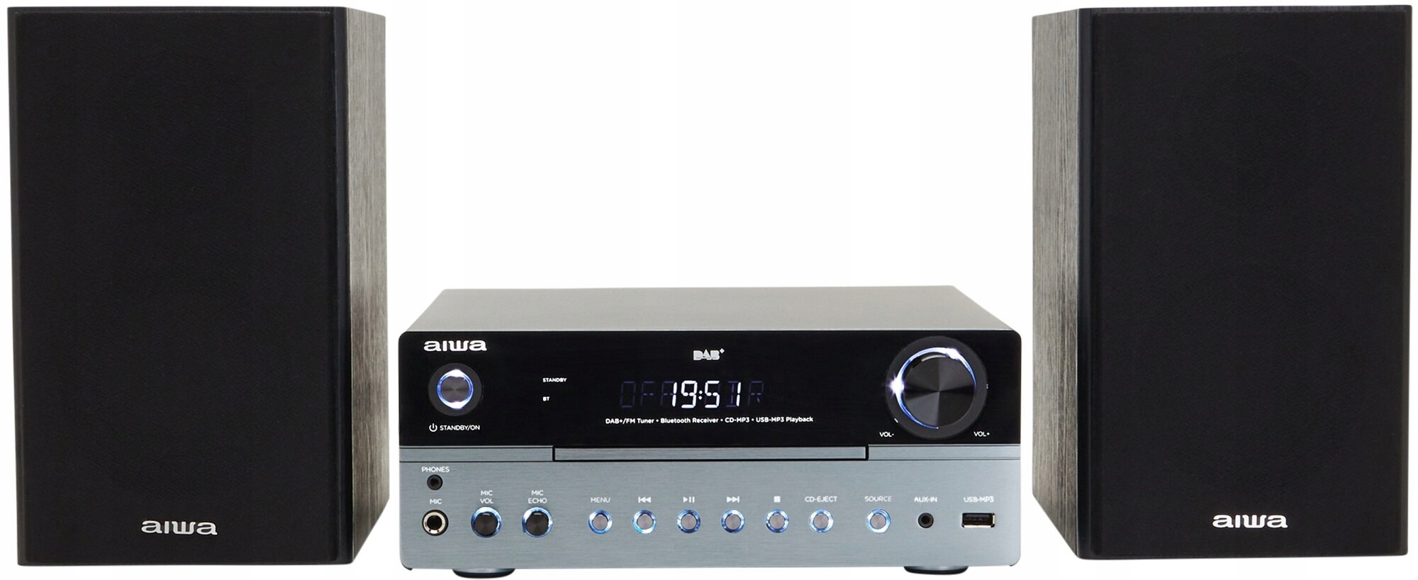 Aiwa MSBTU-700DAB 50W Bluetooth Radio FM, DAB Czarny