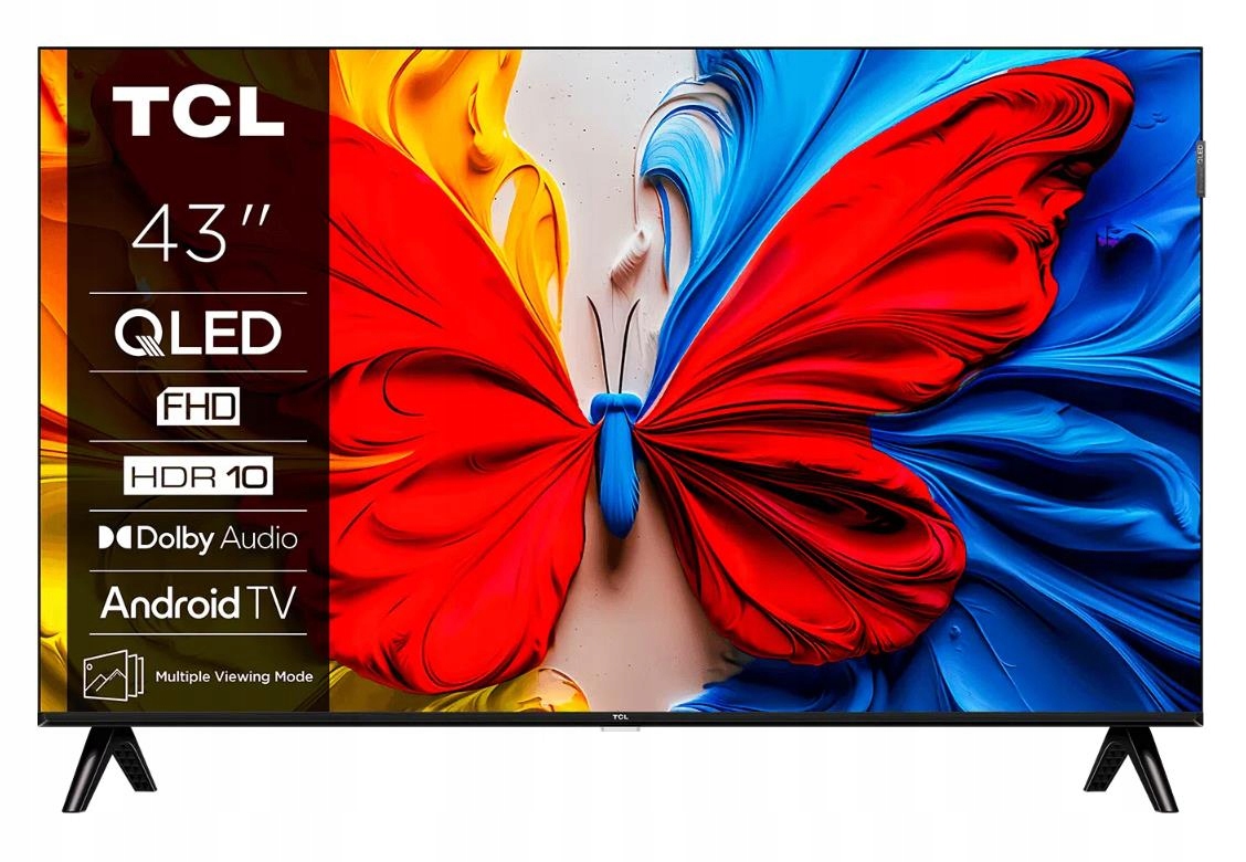 Televízor Tcl 43" Full Hd 1920 x 1080 pixelov Plochý 16:9 Qled 43V5C