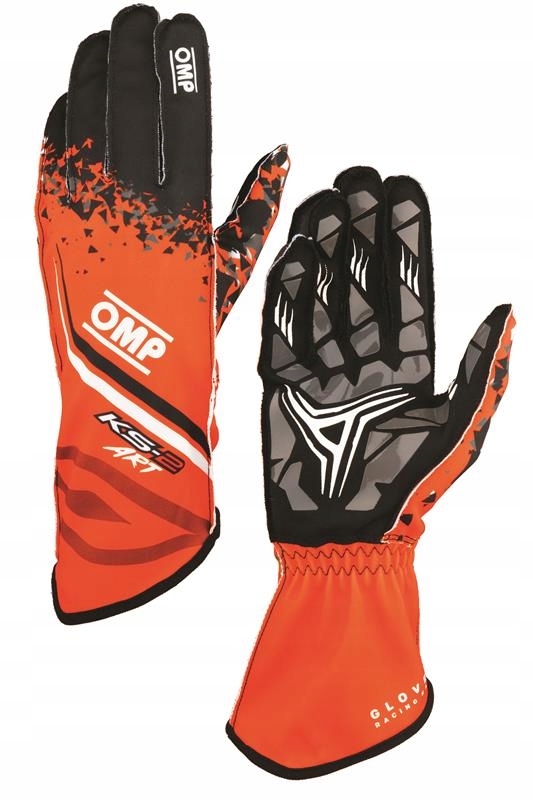 Kartingové rukavice Omp KS-2 Art '25 oranžové veľ M