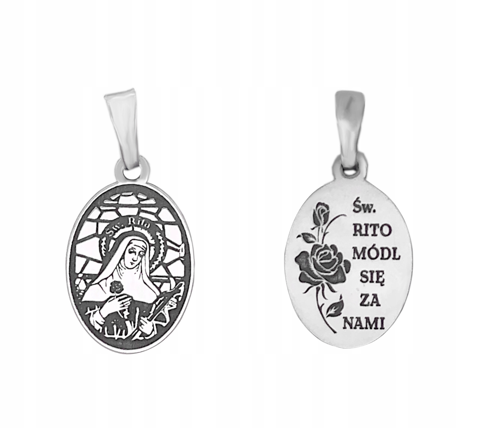 

Medalik srebrny Ag 925 Święta Rita MDC001