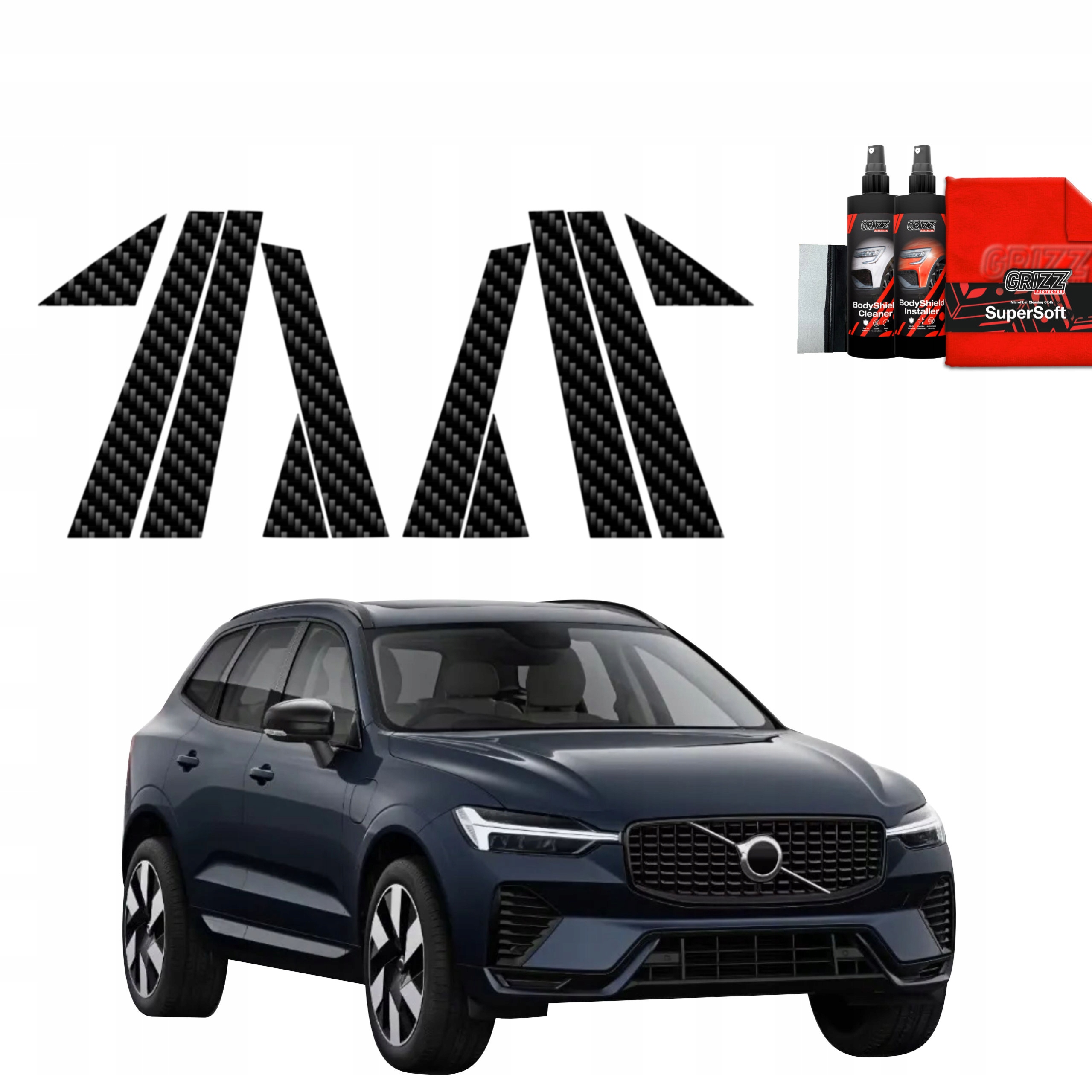 10v1 Fólie na sloupky pro Volvo XC60 2 (2022-2025)