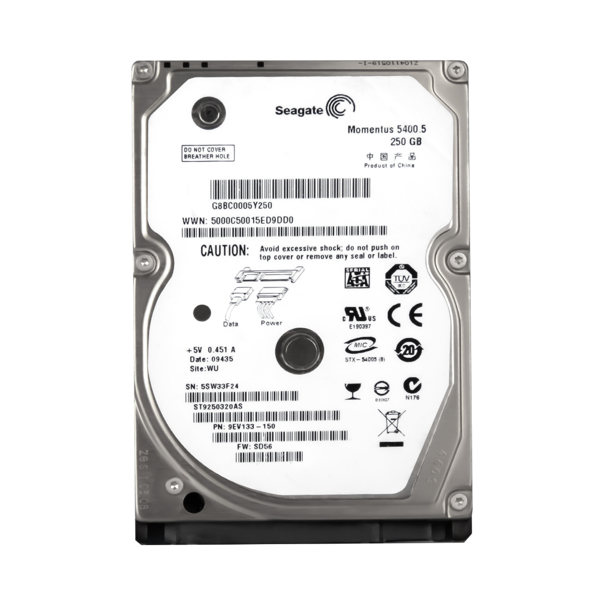 Seagate Moment 5400.5 250GB 5.4K 8MB Sata II 2.5'' ST9250320AS