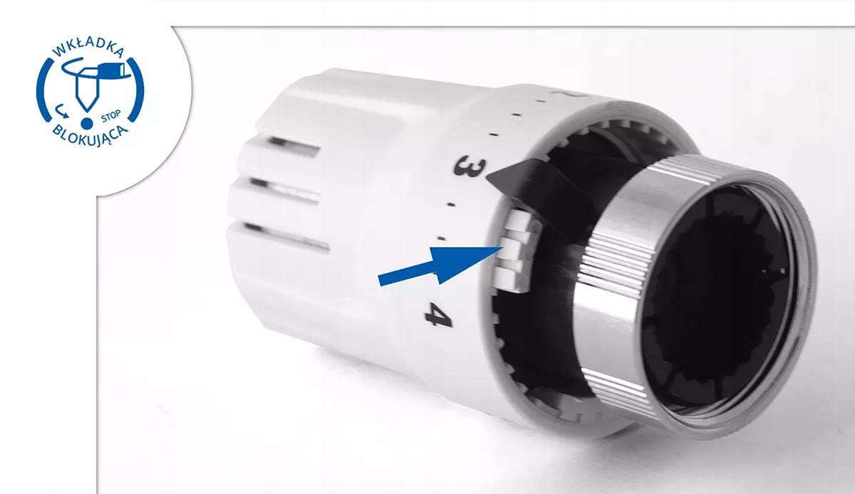 Komplet termostatyczny prosty z blokadą nastawy Kod producenta 7024