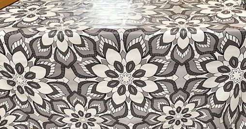 OBRUS CERATA GRUBA NA METRY SZARY KWIAT RETRO Marka inna