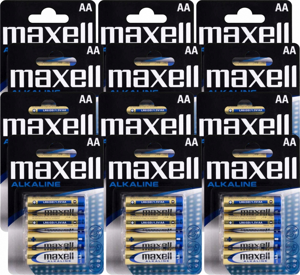 

Baterie Alkaliczne Aa LR6 1,5 V Maxell 4 szt x12