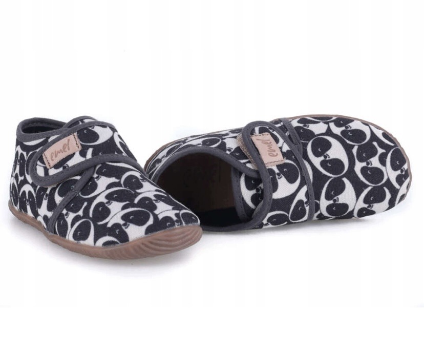 Kapcie Emel Ek 5000B Na Rzepy Pandy Barefoot Roz 29