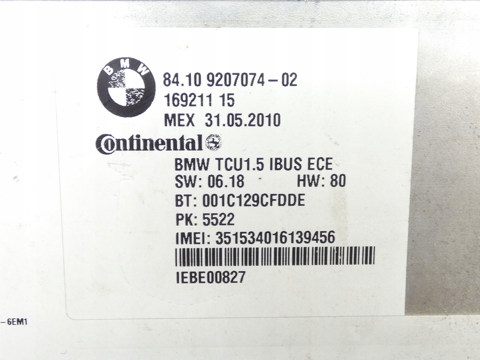 modul Bedienteil BLUETOOTH BMW X3 E83 LIFT 9207074